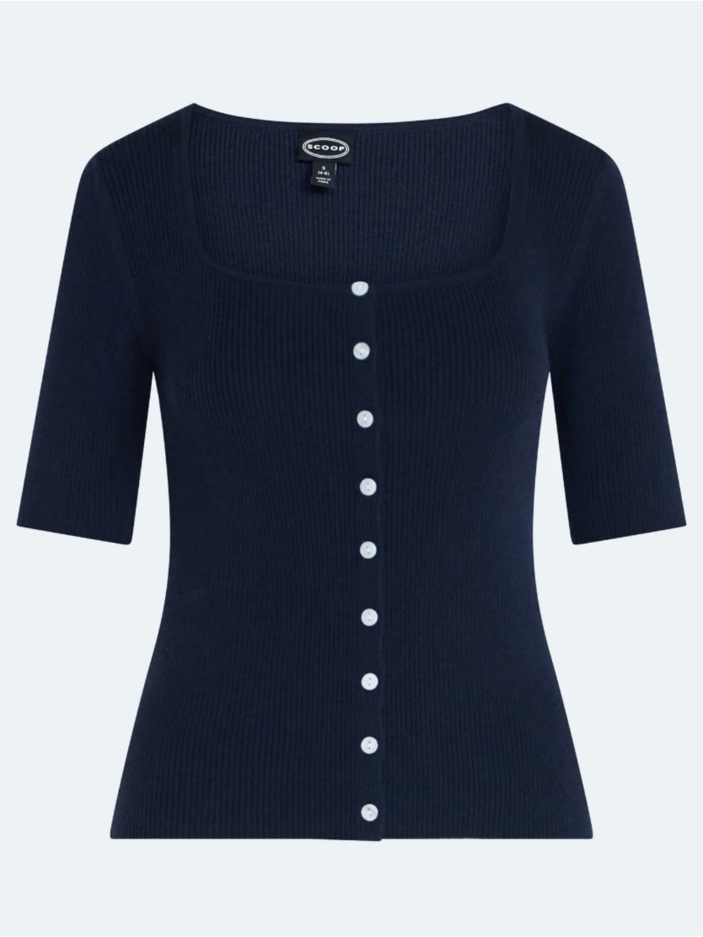 NWT Scoop Square Neckline Cardigan Sweater
